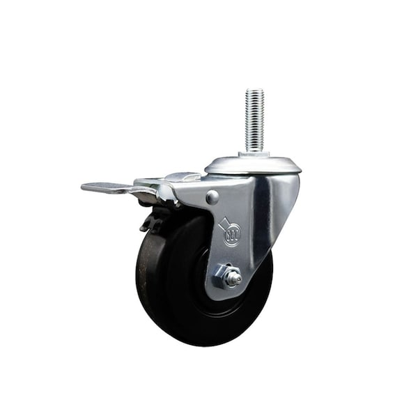 35 Inch Phenolic Wheel Swivel 34 Inch Threaded Stem Caster Total Lock Brake SCC